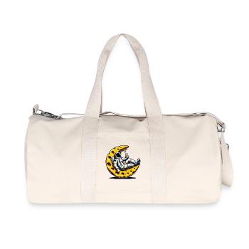 Astronaute se relaxant sur Cheese Moon avec de la bière drôle - Sac de sport en toile recyclée Stanley/Stella - blanc naturel - Devant