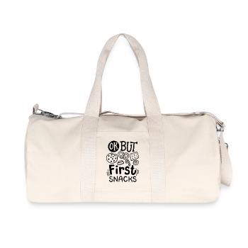 Snack Feinschmecker Essen Liebhaber - Recycelte Canvas-Sporttasche von Stanley/Stella - Naturweiß - Vorne