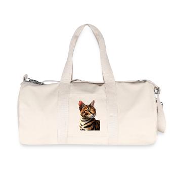 Bengal Cat Leopard Cat Leopardette Bengal Cats - Recycled Canvas Sports Bag by Stanley/Stella - natural - Front