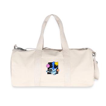 Zahl 1 Nummer Eins - Astronaut Motiv - Recycelte Canvas-Sporttasche von Stanley/Stella - Naturweiß - Vorne