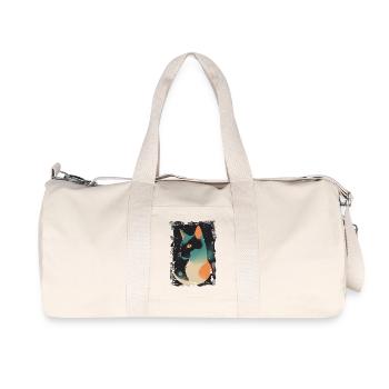 Mystical cat in the moonlight - Recycled Canvas Sports Bag by Stanley/Stella - natural - Front