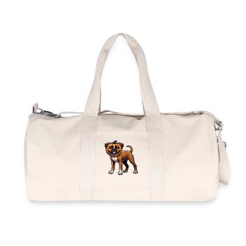 Mignon Halloween Boxer Chien Dessin animé Citrouille - Sac de sport en toile recyclée Stanley/Stella - blanc naturel - Devant