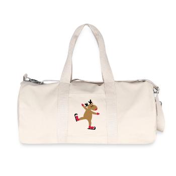Drôle d’orignal pour Noël - Sac de sport en toile recyclée Stanley/Stella - blanc naturel - Devant