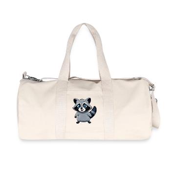 Mignon petit raton laveur aux yeux bleus - Sac de sport en toile recyclée Stanley/Stella - blanc naturel - Devant