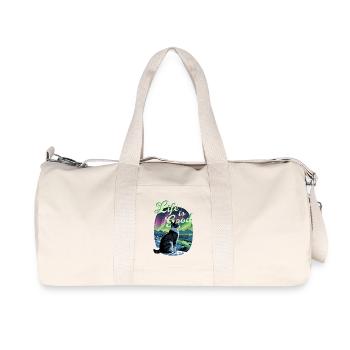 Life is Good Northern Lights Cat Life is Good - Recycled Canvas Sports Bag by Stanley/Stella - natural - Front