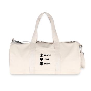 Yoga Meditation Spa - Recycelte Canvas-Sporttasche von Stanley/Stella - Naturweiß - Vorne