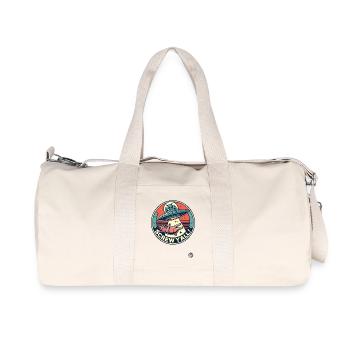 Alien-Entführung Schwein: Scheiß auf euch alle! - Recycelte Canvas-Sporttasche von Stanley/Stella - Naturweiß - Vorne