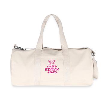Edition Limitée 1965 Anniversaire 1965 Naissance - Sac de sport en toile recyclée Stanley/Stella - blanc naturel - Devant
