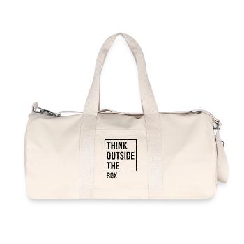 Denken Sie über den Tellerrand hinaus - Recycelte Canvas-Sporttasche von Stanley/Stella - Naturweiß - Vorne