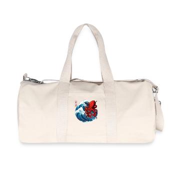 Oktopus Japanische Kunst Octopus Japanese Art - Recycled Canvas Sports Bag by Stanley/Stella - natural - Front