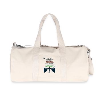 LEBEN - Recycelte Canvas-Sporttasche von Stanley/Stella - Naturweiß - Vorne