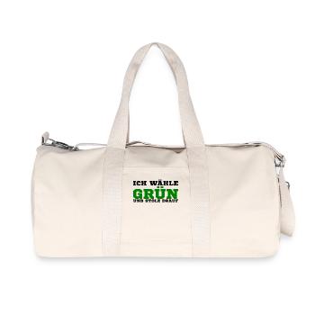 Die grünen - Recycelte Canvas-Sporttasche von Stanley/Stella - Naturweiß - Vorne