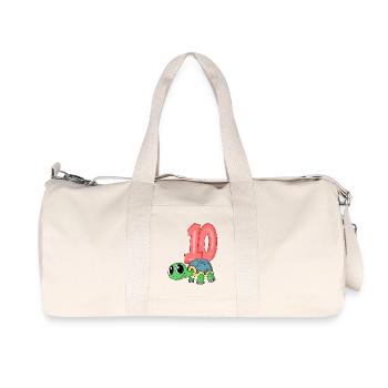 10. Geburtstag Motiv Schildkröte - zehn - 10 Jahre - Recycelte Canvas-Sporttasche von Stanley/Stella - Naturweiß - Vorne