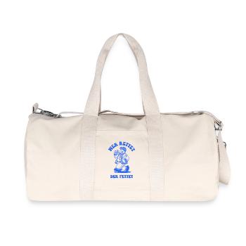 "Wer rettet, der fettet" Rettungsdienst Design - Recycelte Canvas-Sporttasche von Stanley/Stella - Naturweiß - Vorne