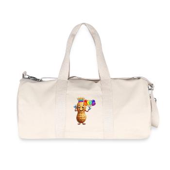 Funny Peanut Kids Child Birth Birthday Baby - Recycled Canvas Sports Bag by Stanley/Stella - natural - Front