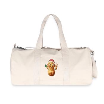 Cadeau de Noël Père Noël Cacahuète - Sac de sport en toile recyclée Stanley/Stella - blanc naturel - Devant