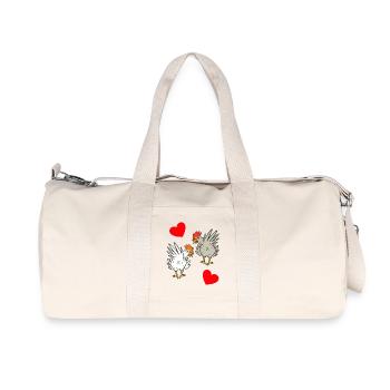 Chicken, chickens, poultry - Recycled Canvas Sports Bag by Stanley/Stella - natural - Front