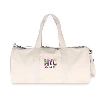 New York – Horizon de New York New York - Sac de sport en toile recyclée Stanley/Stella - blanc naturel - Devant