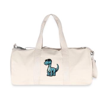 Dinosaur brontosaurus Comic Cool - Recycled Canvas Sports Bag by Stanley/Stella - natural - Front