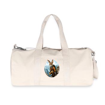 Rabbit Mountaineer / Hiking Rabbit - Recycled Canvas Sports Bag by Stanley/Stella - natural - Front
