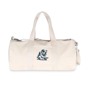 skating bulldog - Recycelte Canvas-Sporttasche von Stanley/Stella - Naturweiß - Vorne