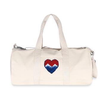 Les montagnes aiment la nature - Sac de sport en toile recyclée Stanley/Stella - blanc naturel - Devant