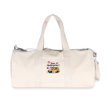 Team Kindergarten – Un design mignon pour les enfants - Sac de sport en toile recyclée Stanley/Stella - blanc naturel - Devant