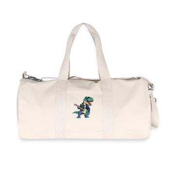 Dinosaure avec guitare pour musiciens - Sac de sport en toile recyclée Stanley/Stella - blanc naturel - Devant