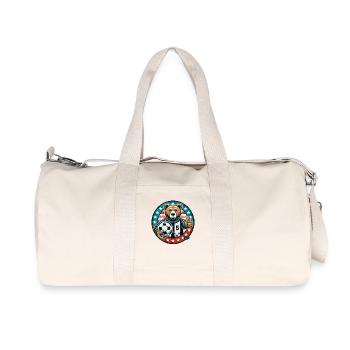 Ours de football avec ballon et pouce vers le haut - Sac de sport en toile recyclée Stanley/Stella - blanc naturel - Devant