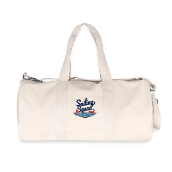 Sailing Squad – Maritimes Design für Segelfans - Recycelte Canvas-Sporttasche von Stanley/Stella - Naturweiß - Vorne