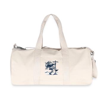 Funny Christmas Pole Dance Santa - Recycled Canvas Sports Bag by Stanley/Stella - natural - Front