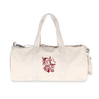 Funny Business Reindeer With Cigar - Recycled Canvas Sports Bag by Stanley/Stella - natural - Front