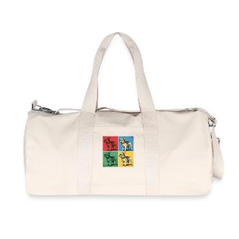 Bouledogue français Pop Art Design - Sac de sport en toile recyclée Stanley/Stella - blanc naturel - Devant