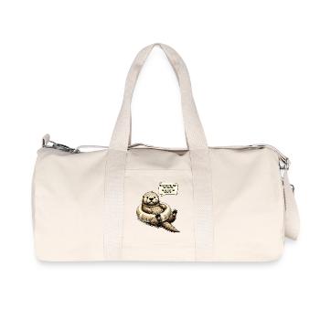 Drôle Apocalypse Loutre Week-end Survie Design - Sac de sport en toile recyclée Stanley/Stella - blanc naturel - Devant