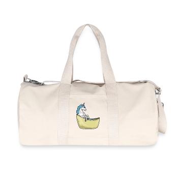 Einhorn Baden Badewanne - Recycelte Canvas-Sporttasche von Stanley/Stella - Naturweiß - Vorne