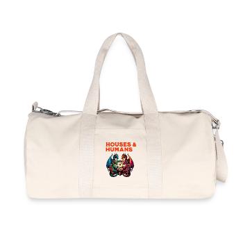 Houses & Humans, funny, RPG - Recycled Canvas Sports Bag by Stanley/Stella - natural - Front