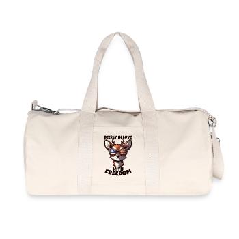 4th of July Hirsch patriotisches Outfit USA Flagge - Recycelte Canvas-Sporttasche von Stanley/Stella - Naturweiß - Vorne