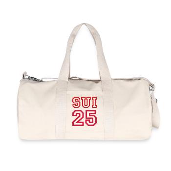 SUISSE Switzerland 2025 - Recycled Canvas Sports Bag by Stanley/Stella - natural - Front
