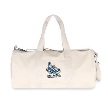 Fille qui aime les courses de karting - Sac de sport en toile recyclée Stanley/Stella - blanc naturel - Devant