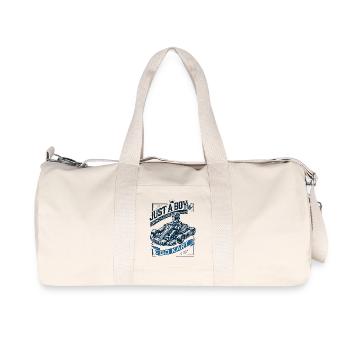 Un garçon qui aime le karting style vintage - Sac de sport en toile recyclée Stanley/Stella - blanc naturel - Devant