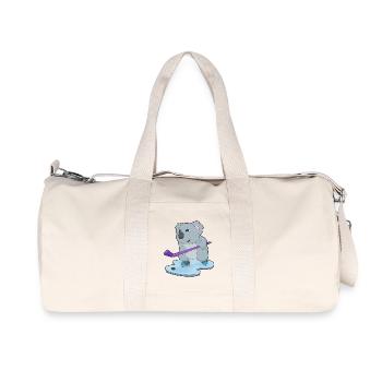 Koala Hockey Stick - Recycled Canvas Sports Bag by Stanley/Stella - natural - Front