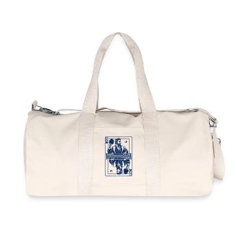 Carte à jouer de tennis de table rétro look vintage - Sac de sport en toile recyclée Stanley/Stella - blanc naturel - Devant