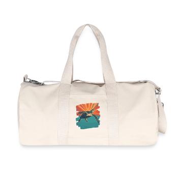 Tortue de mer rétro - Sac de sport en toile recyclée Stanley/Stella - blanc naturel - Devant
