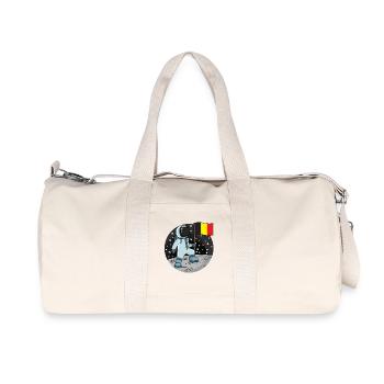 Astronaut with Belgian flag in space - Recycled Canvas Sports Bag by Stanley/Stella - natural - Front