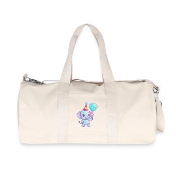 Éléphant Anniversaire Bébé - Sac de sport en toile recyclée Stanley/Stella - blanc naturel - Devant