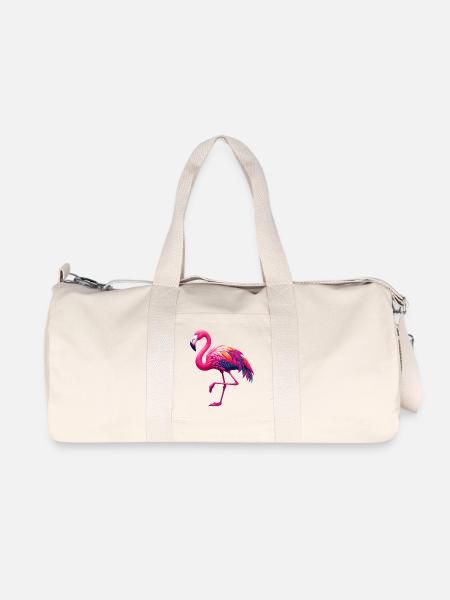 Flamingo - Recycelte Canvas-Sporttasche von Stanley/Stella - Naturweiß