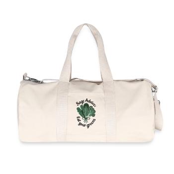 Sage Advice Eat Your Greens Funny Gift - Recycled Canvas Sports Bag by Stanley/Stella - natural - Front