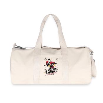Je peux pas j'ai boxe - Sac de sport en toile recyclée Stanley/Stella - blanc naturel - Devant