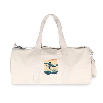 Whale - Recycled Canvas Sports Bag by Stanley/Stella - natural - Front