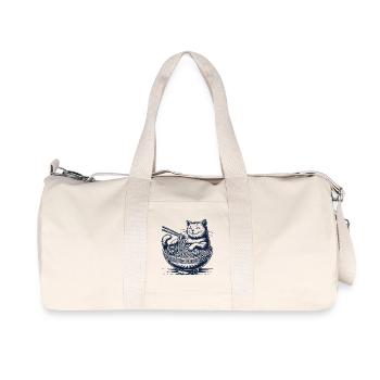Kawaii Ramen Cat Nouilles Japonaises Streetwear - Sac de sport en toile recyclée Stanley/Stella - blanc naturel - Devant